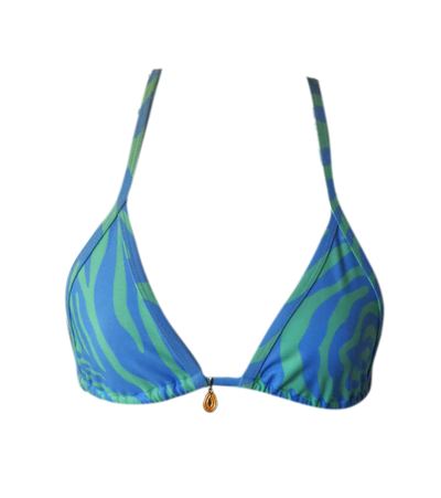 Trianble Bikini top cheely bikini bottom zebra print