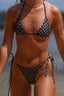 Triangle Bikini top cheeky bikini bottom polka dots